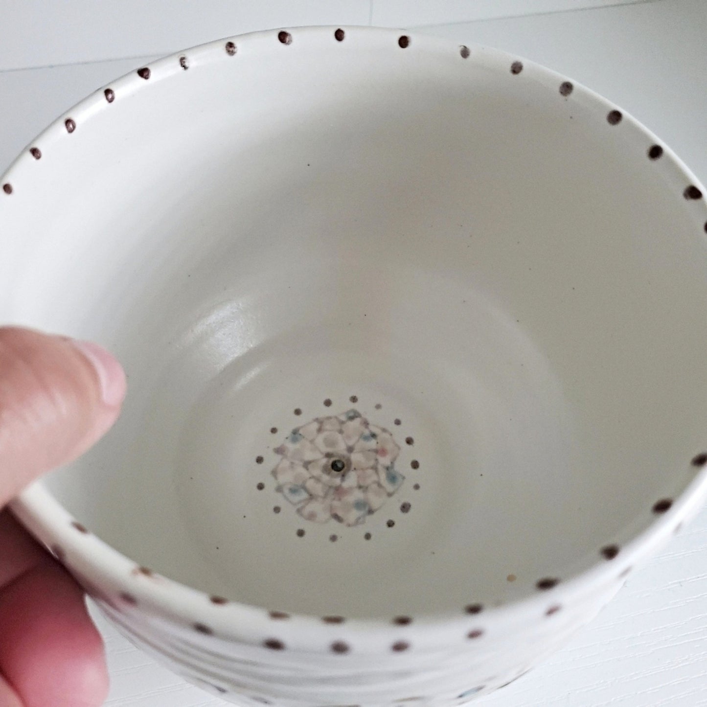 Handmade Medium Bowl - Textured Pebble Design - Studio 2nds