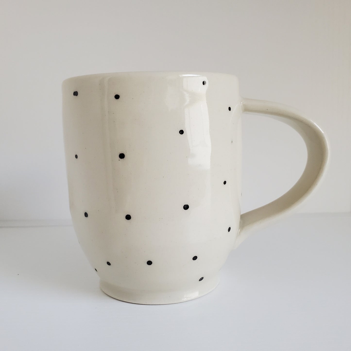 Handmade Ceramic Mug - Big Purple Daisy -Everyday Light Collection