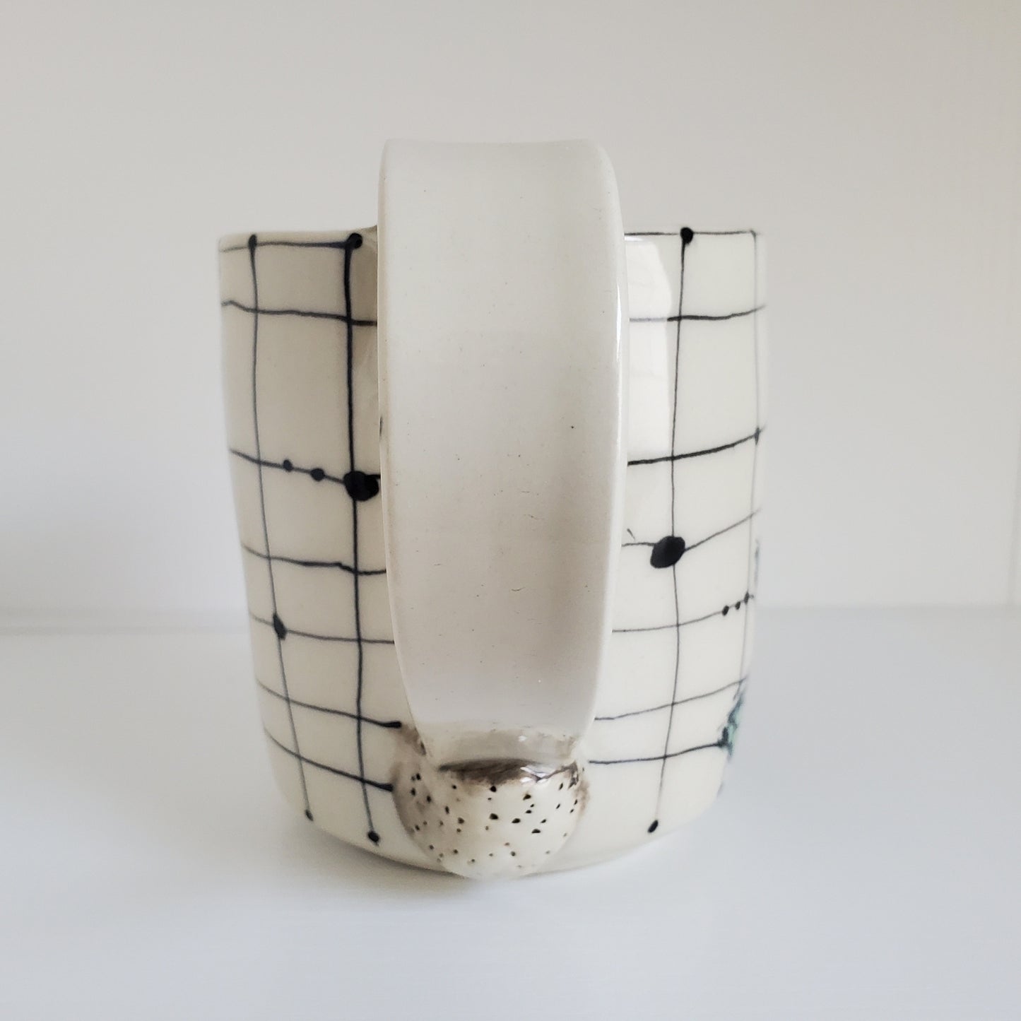 Handmade Ceramic Mug – Neon Daisy with Raised Centers – Everyday Light Collection