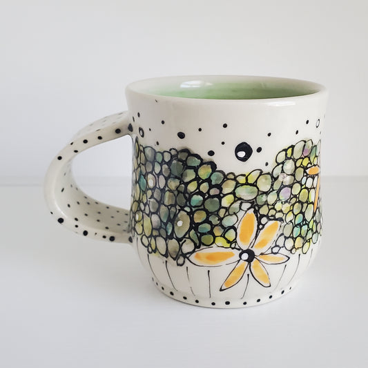 Everyday JOY - Colorful Mug | Bubble Bloom Green & Gold