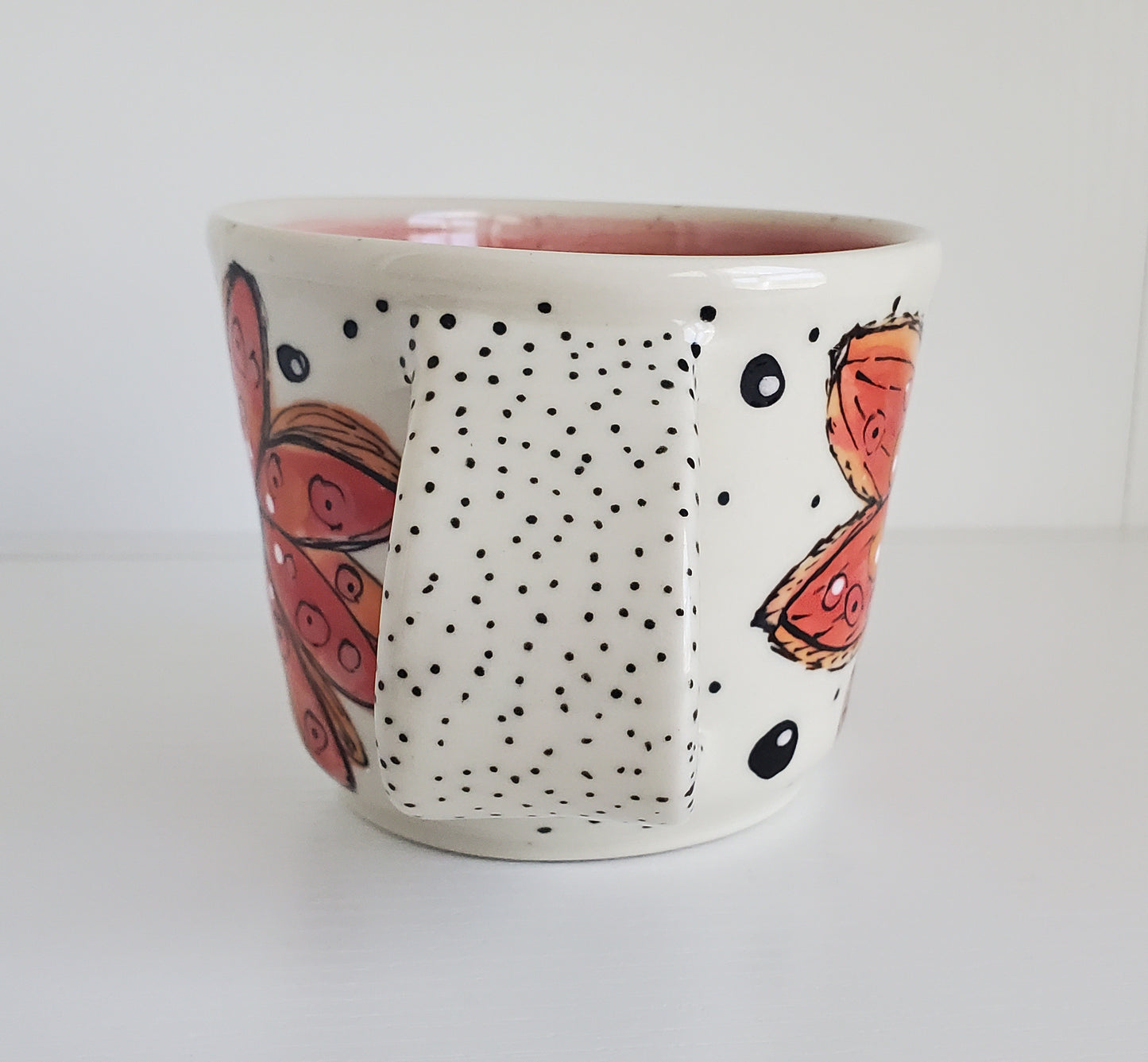 Everyday JOY - Colorful Mug|  Double Bloom in Red Orange