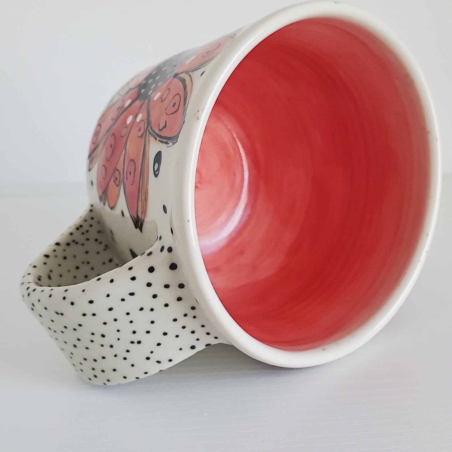 Everyday JOY - Colorful Mug|  Double Bloom in Red Orange
