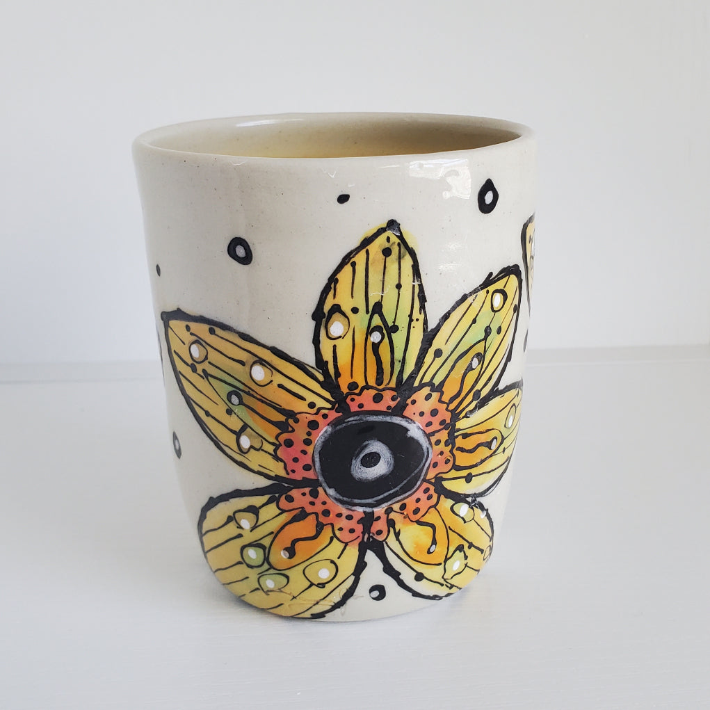 Everyday JOY - Colorful Cup | Sunshine Yellow Blooms