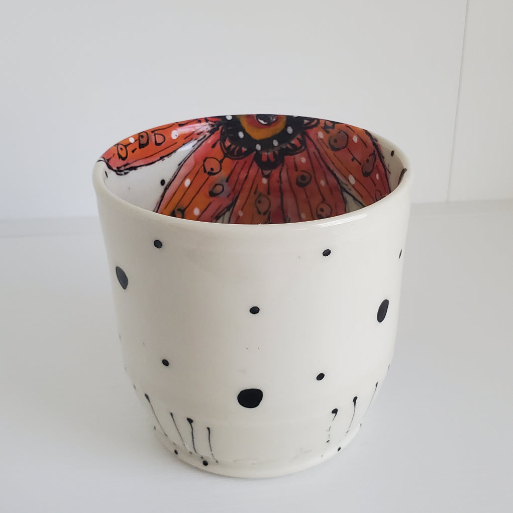 Everyday JOY - Colorful Cup | Bold Bloom in Red & Orange