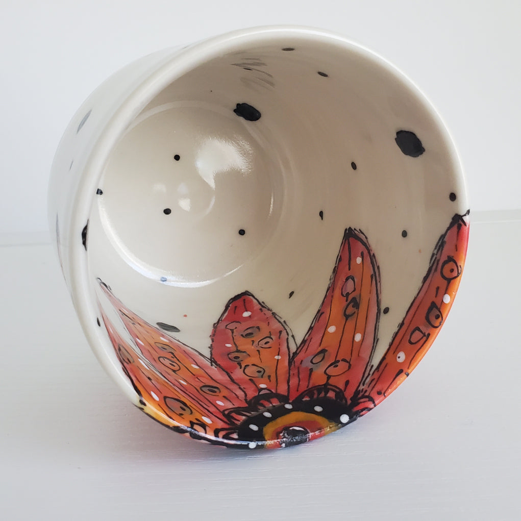 Everyday JOY - Colorful Cup | Bold Bloom in Red & Orange