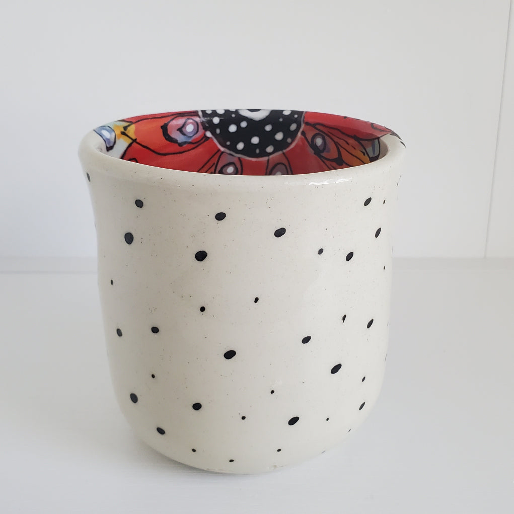 Everyday JOY - Colorful Cup | Sunburst Bloom in Red & Orange