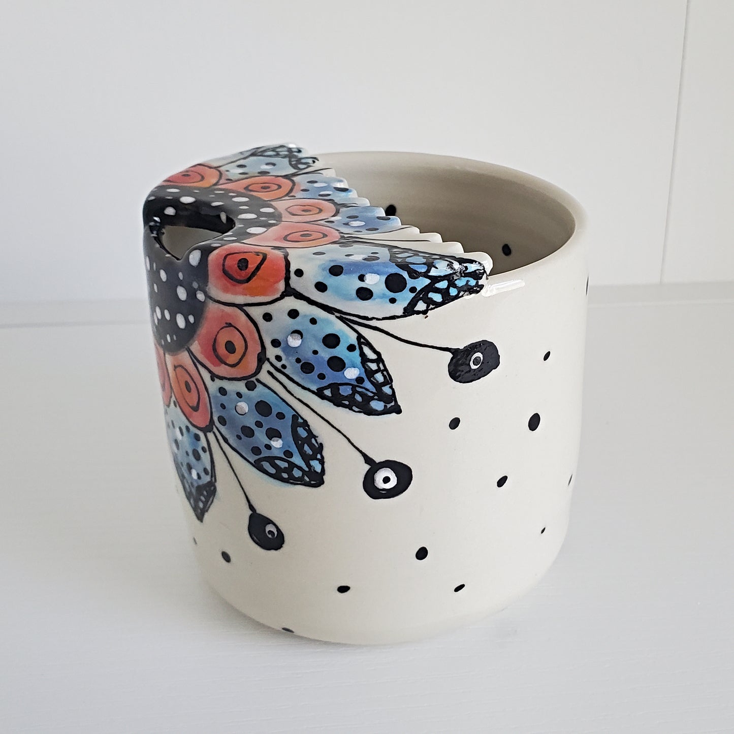 Everyday JOY - Sippy | Travel Cup | Red & Blue Flower