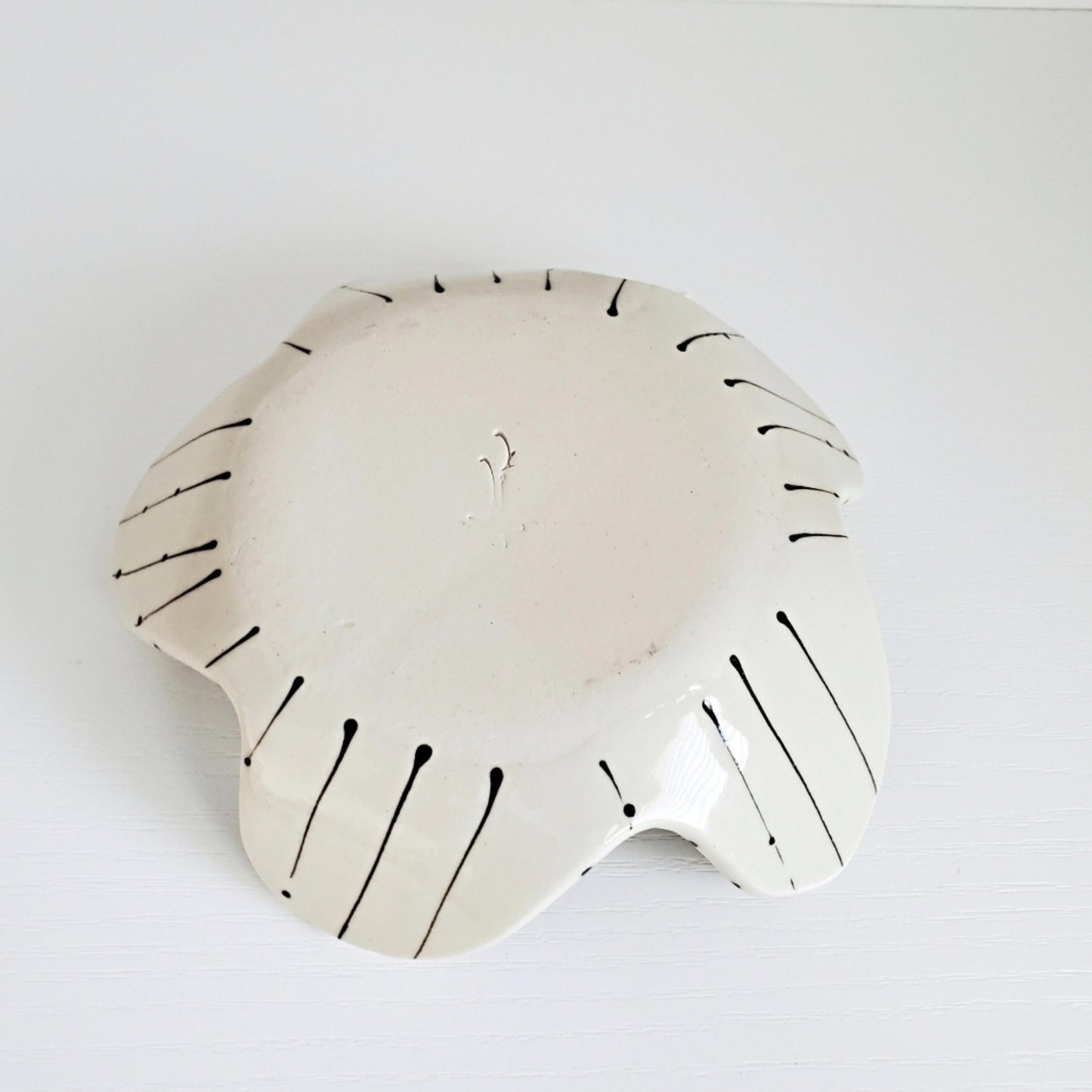 Handmade Cup & Saucer Set - Mosaic Flower in Orange & Peach