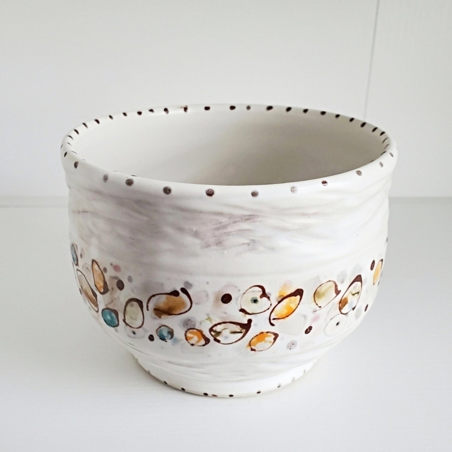 Handmade Medium Bowl - Textured Pebble Design - Studio 2nds