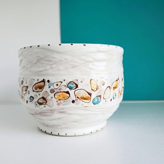 Handmade Medium Bowl - Textured Pebble Design - Studio 2nds