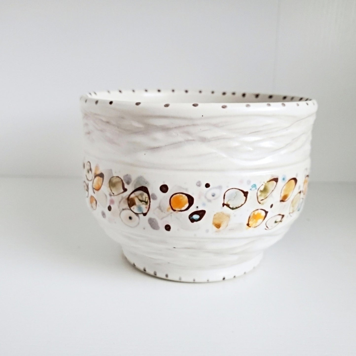Handmade Medium Bowl - Textured Pebble Design - Studio 2nds