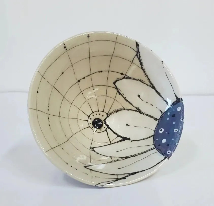 Daisy Rim Bowl - Joy & Calm Blue