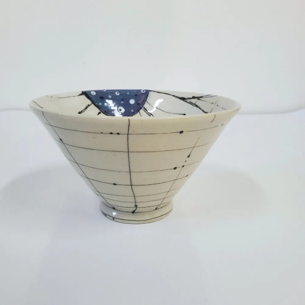 Daisy Rim Bowl - Joy & Calm Blue