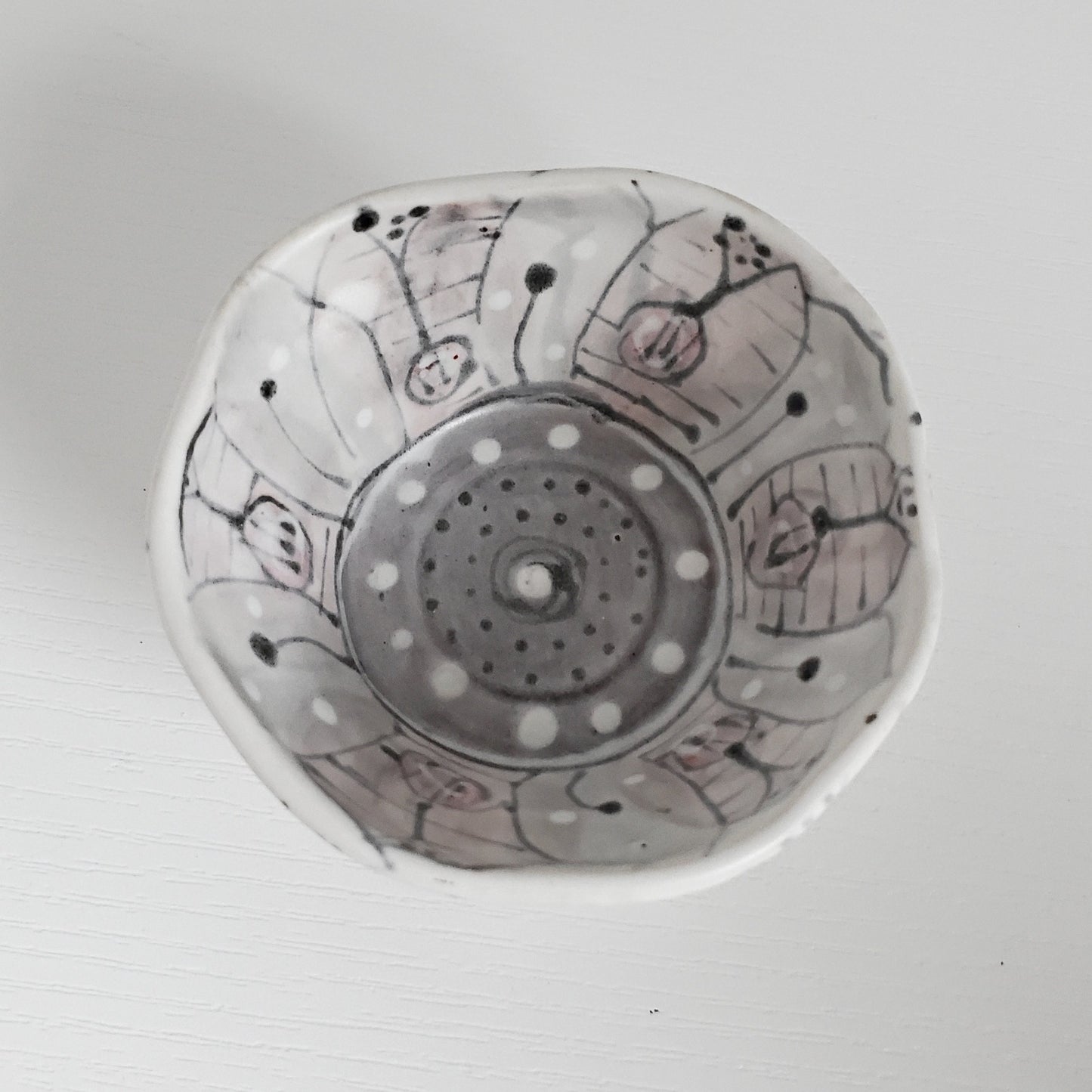 Ceramic Ring Dish - Soft White Satin Glaze - Studio 2nds