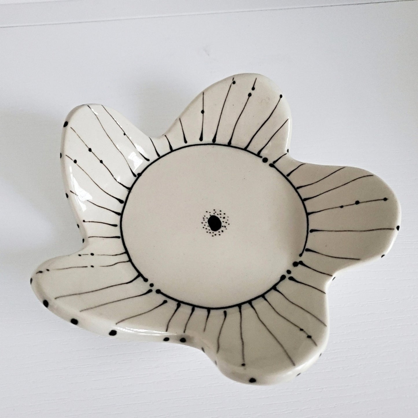 Handmade Cup & Saucer Set - Stainglass Mosaic Design Orange & Peach