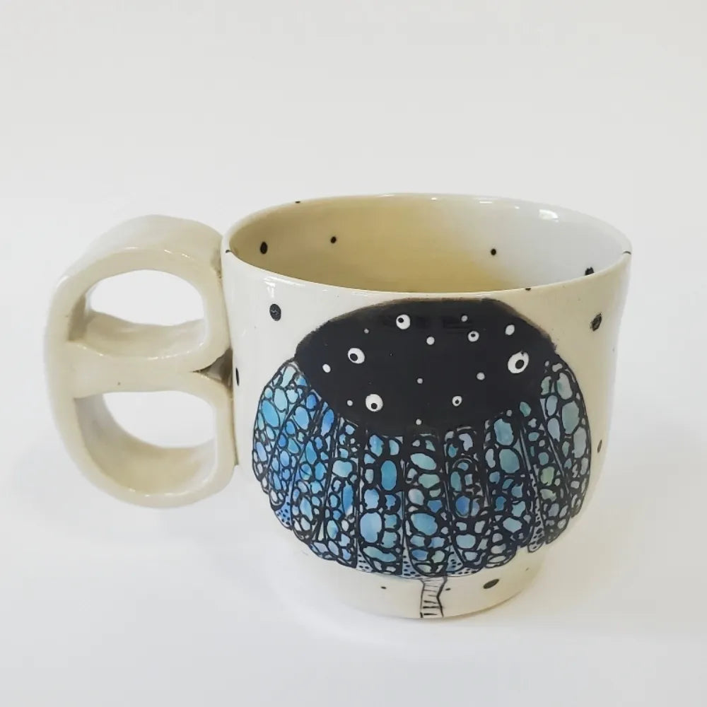 Blue Coneflower Mug – Strength and Grace in Bloom - LUV Mug Handle