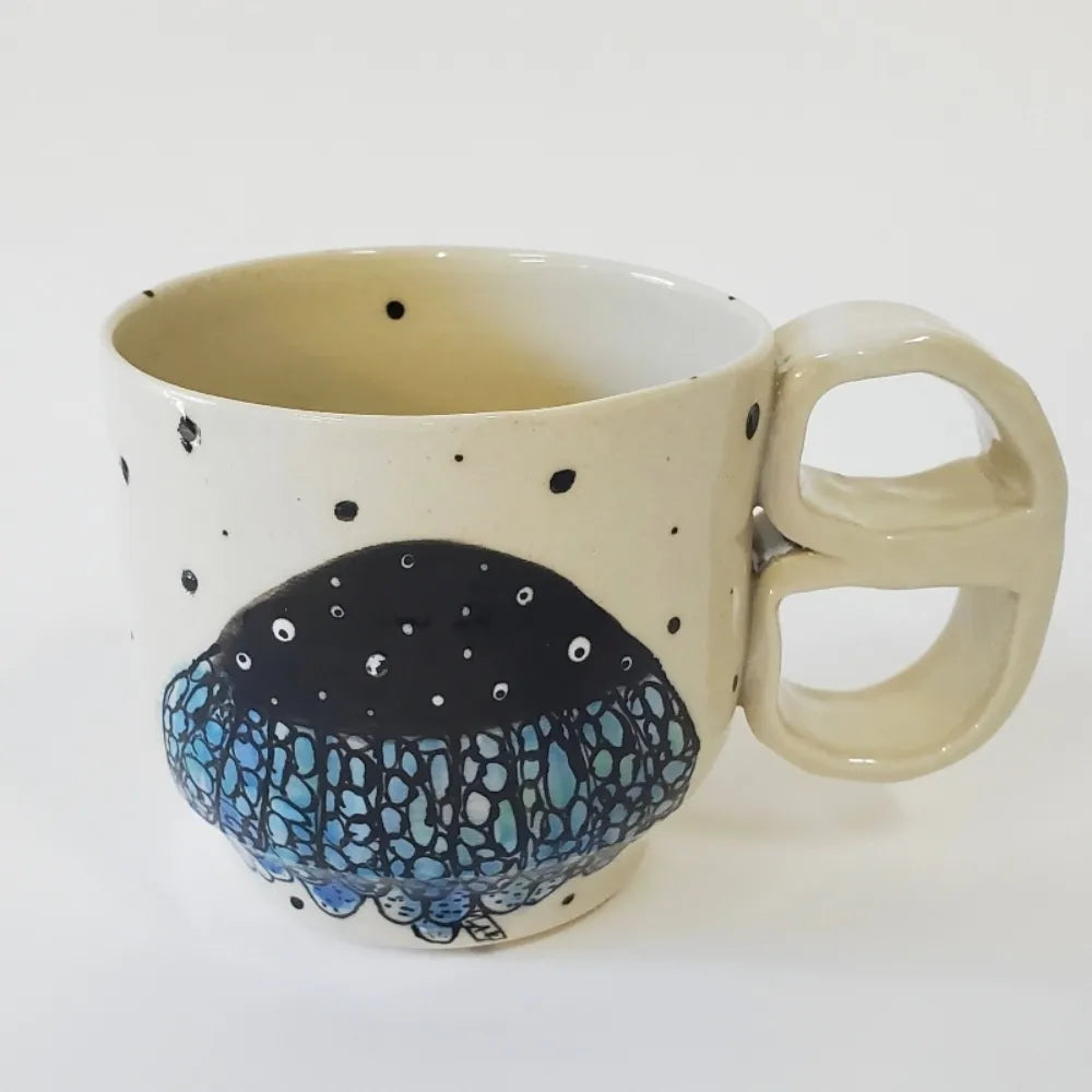 Blue Coneflower Mug – Strength and Grace in Bloom - LUV Mug Handle