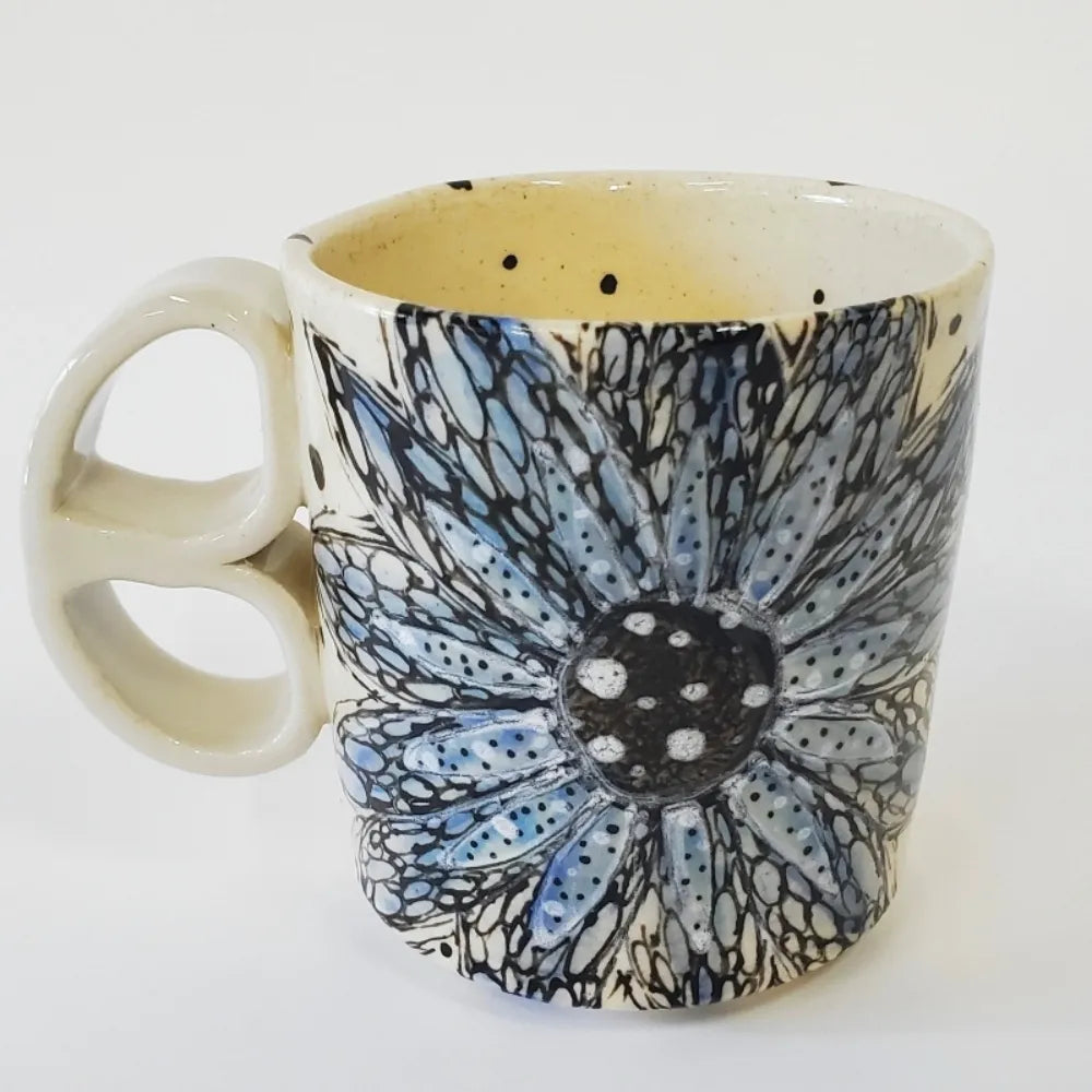 Big Blue Daisy - LUV Mug Handle