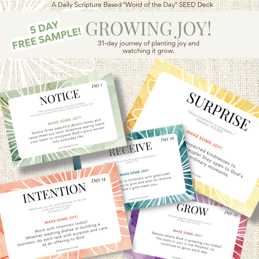 5-Day FREE Sample GROWING JOY! SEED Deck (Digital Download)
