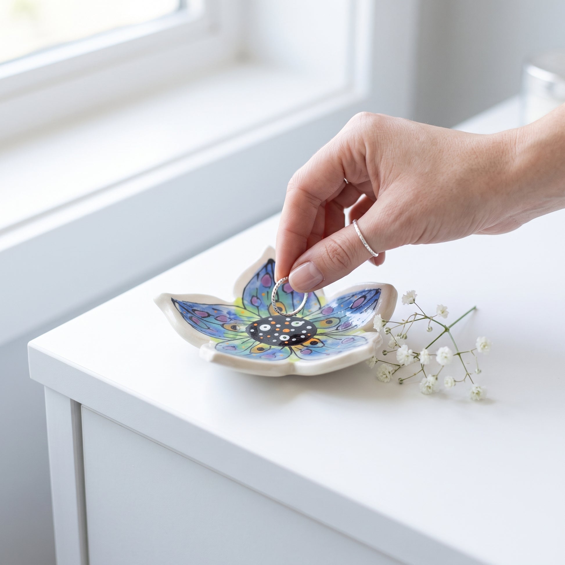Studio photo of Everyday JOY - Ring Dishes | Purplicious Bloom in lifestyle
