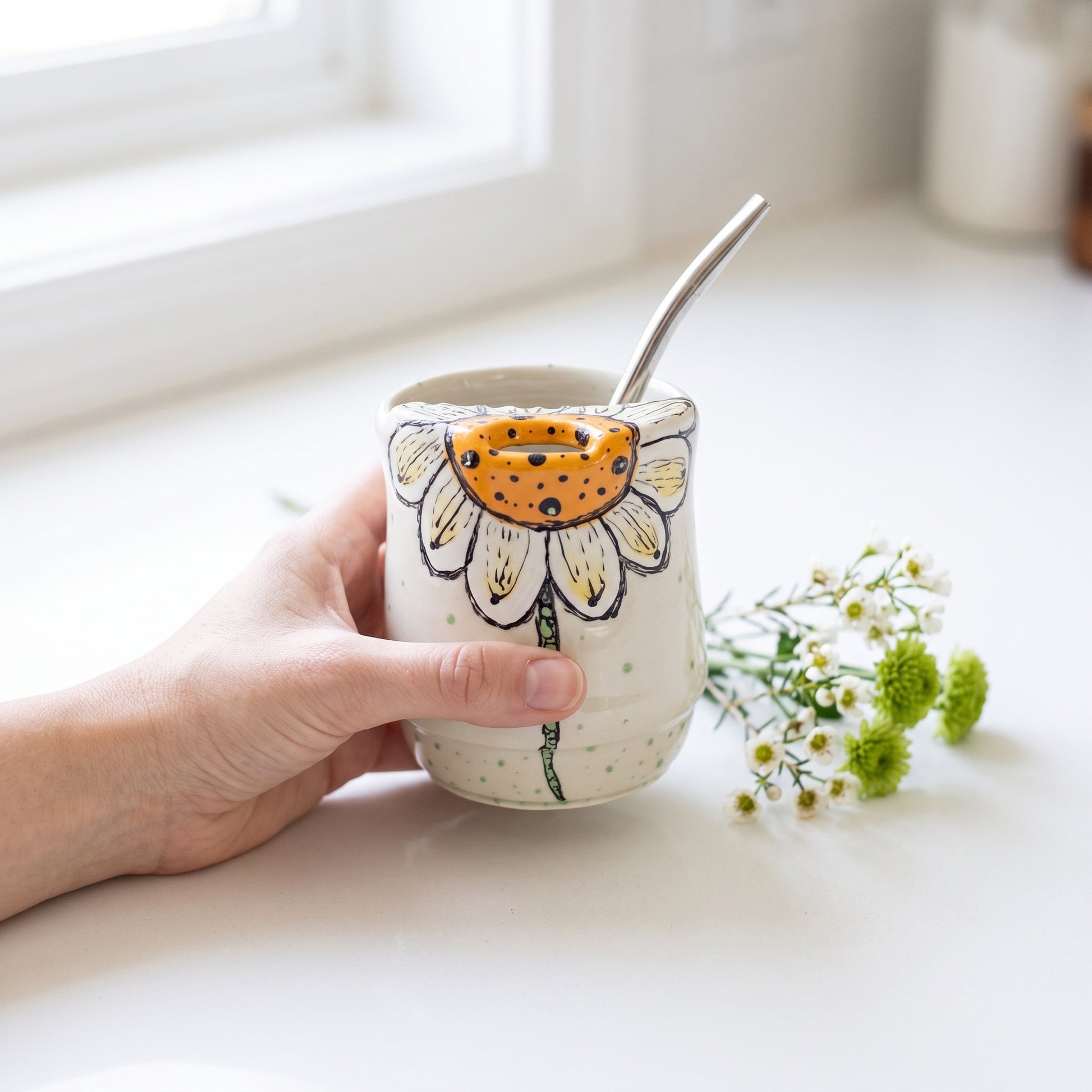 Studio photo of Everyday JOY - Sippy | Travel Cup | Daisy Bloom in lifestyle