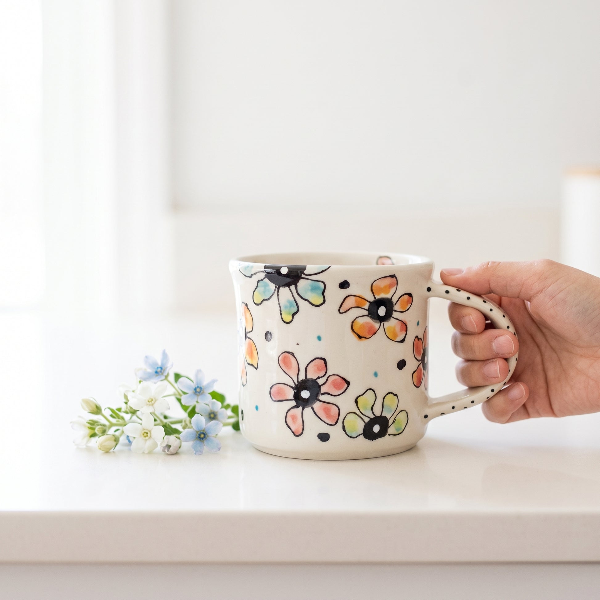 Studio photo of Everyday JOY - Colorful Mug | Flower Confetti in lifestyle